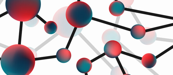 Line points connections geometric abstract background