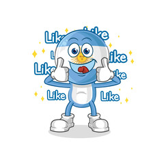 argentina give lots of likes. cartoon vector