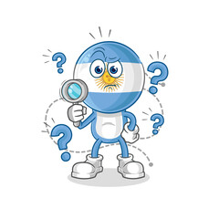 argentina searching illustration. character vector