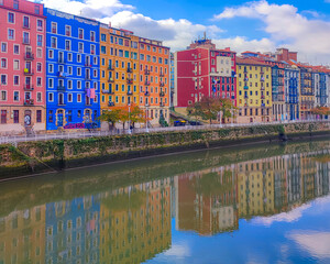Fantastic colors in Bilbao Spain.