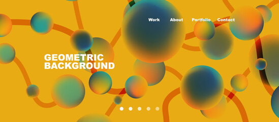 Connected dots geometric landing page background. Vector Illustration For Wallpaper, Banner, Background, Card, Book Illustration, landing page