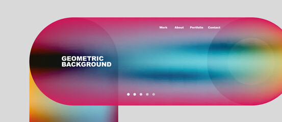 Abstract circles and round shapes landing page background. Vector Illustration For Wallpaper, Banner, Background, Card, Book Illustration, landing page. Pattern design concept