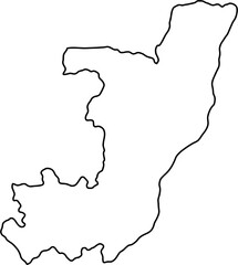 doodle freehand drawing of republic of the congo map.