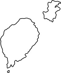 doodle freehand drawing of sao tome map.