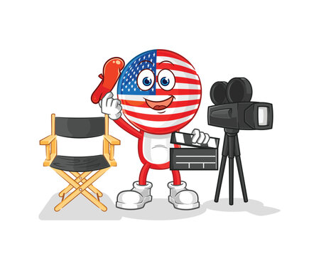 america director mascot. cartoon vector