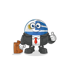 Fototapeta premium uruguay office worker mascot. cartoon vector