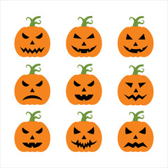 icon halloween pumpkin vector