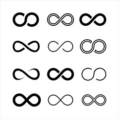 symbol connect and infinity logo template vector