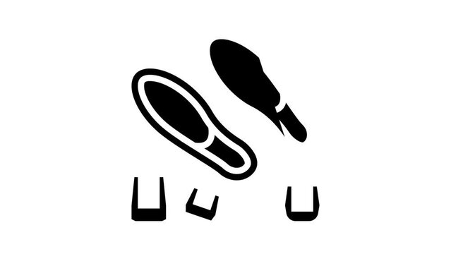 natural rubber elastomer glyph icon animation