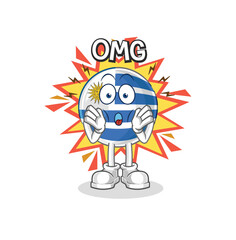 uruguay Oh my God vector. cartoon character