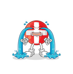 swiss crying illustration. character vector