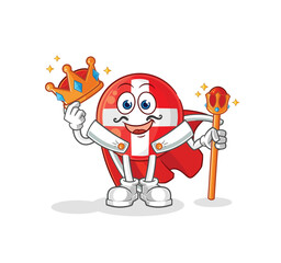 Obraz premium swiss king vector. cartoon character