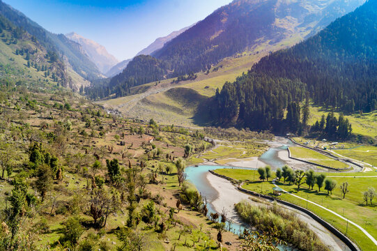 Betaab Valley Top View in Kashmir India 