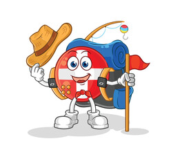 swiss scout vector. cartoon character