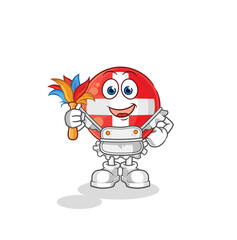 Fototapeta premium swiss maid mascot. cartoon vector