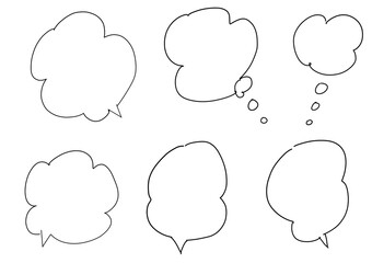 いろんな大きさ吹き出しフレームセット