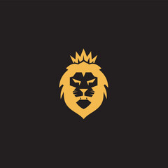 Lion Crown Premium Classic Luxury Elegant Crest logo design inspiration with golden colour 
