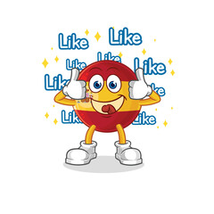 spain give lots of likes. cartoon vector