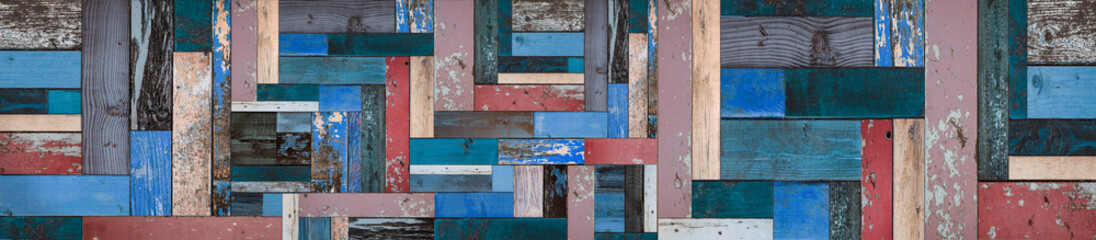 カラフルな寄木細工の背景テクスチャー