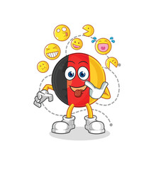 belgium laugh and mock character. cartoon mascot vector