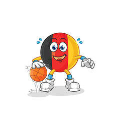 belgium dribble basketball character. cartoon mascot vector