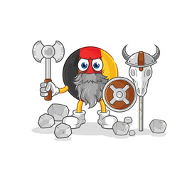 belgium viking with an ax illustration. character vector