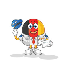 belgium pilot mascot. cartoon vector