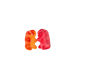 jelly bears candy isolated on a transparent background. Jelly Bean.