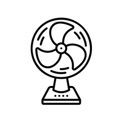 Fan icon for air conditioner and electronic