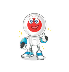 japan robot character. cartoon mascot vector