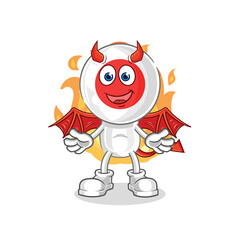 japan demon with wings character. cartoon mascot vector