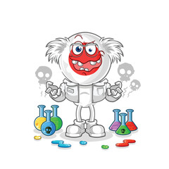 japan mad scientist illustration. character vector