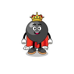 Mascot Illustration of comma symbol king