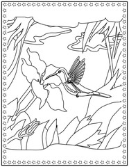 coloring page , design for relaxation.Easy coloring book for kids and all ages. Reduce your stress level & enjoy the meditative benefi High-quality illustrations for KDP Interiors. © Mohd