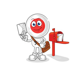 Fototapeta premium japan postman vector. cartoon character
