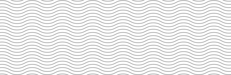 Curved wave lines pattern on white background. Wave striped lines pattern for backdrop and wallpaper template. Simple curved lines with repeat stripes texture. Striped background, vector
