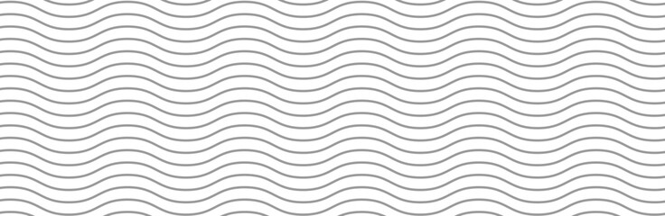 Curved wave lines pattern on white background. Wave striped lines pattern for backdrop and wallpaper template. Simple curved lines with repeat stripes texture. Striped background, vector