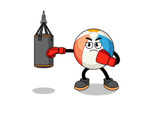 Illustration of beach ball boxer