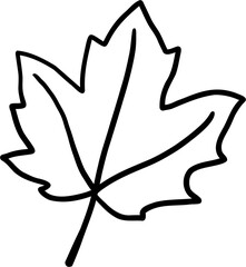 simplicity maple freehand drawing flat design.