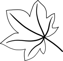 simplicity maple freehand drawing flat design.