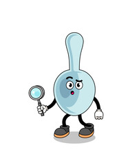 Mascot of spoon searching