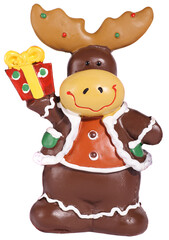 Christmas reindeer on white