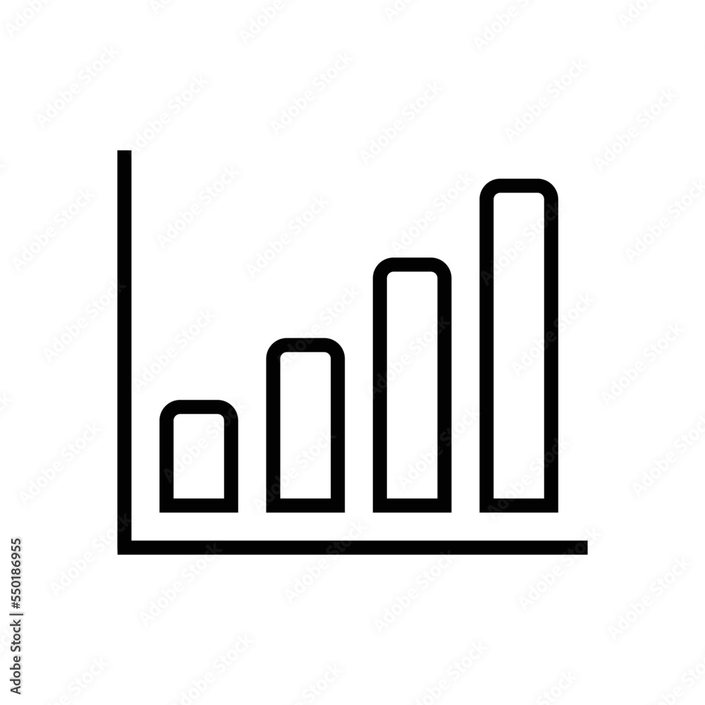 Poster Bar chart vector icon symbol design