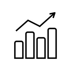 Analytics chart vector icon symbol design