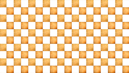 日本の伝統紋様、市松模様の金箔風背景透過イラスト素材