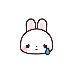 悲しい表情のうさぎ