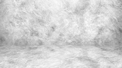 Naklejka premium Concrete wall white and gray color for background. Old grunge textures with scratches and cracks. White and gray painted cement wall texture.