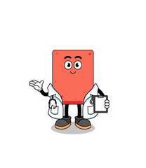 Cartoon mascot of brick doctor