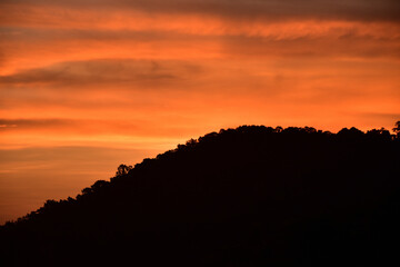 sunset over the mountains