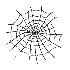 Obraz premium Spider web cobweb vector icon doodle.